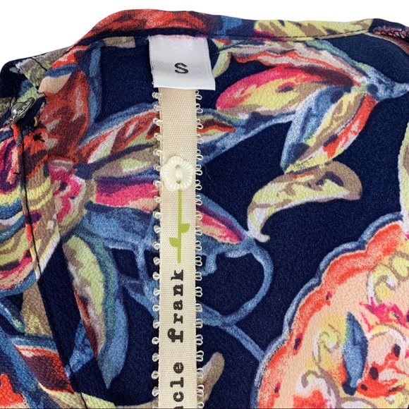 Uncle Frank Navy Floral Shift Dress Small - Picture 8 of 9